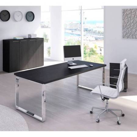 Coppia ante Prestige - per mobile medio - 80 x 115,4 cm - spessore 18 mm - melaminico - nero venato