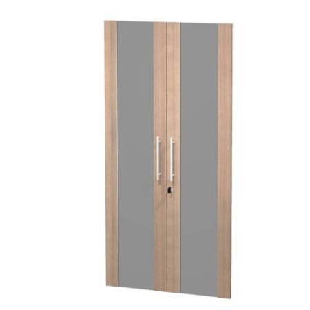 Coppia ante Prestige - per mobile medio/alto - 80 x 153,8 cm - spessore 18 mm - vetro/melaminico - ciliegio arabis