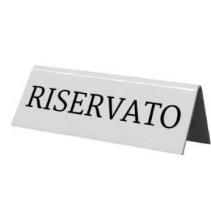Targhetta RISERVATO per...