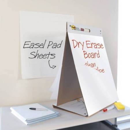 Blocco/Lavagna da tavolo Super Sticky autoportante - 563DE - 58,4 x 50,8 cm - bianco  - 20 fogli - Post-it