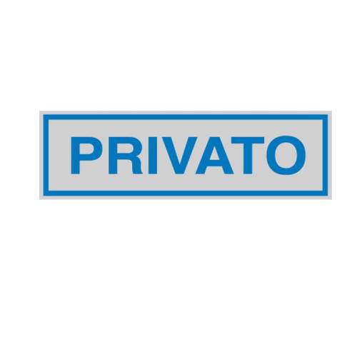 Targhetta adesiva - PRIVATO - 16,5 x...