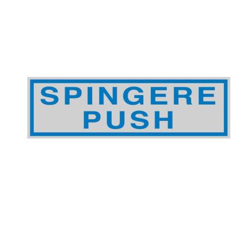 Targhetta adesiva - SPINGERE PUSH -...