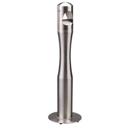Posacenere da terra - a colonna - diametro 13 cm - H 108 cm - base 29 cm - inox silver - Medial