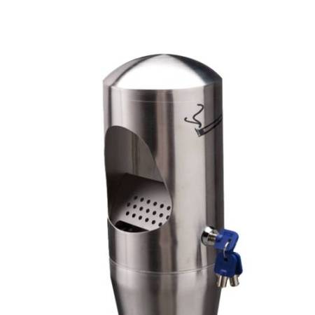 Posacenere da terra - a colonna - diametro 13 cm - H 108 cm - base 29 cm - inox silver - Medial