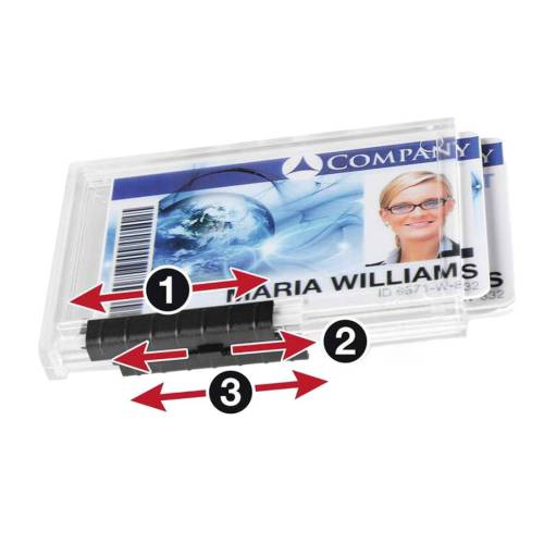 Portabadge PushBox Trio - 3 tessere...