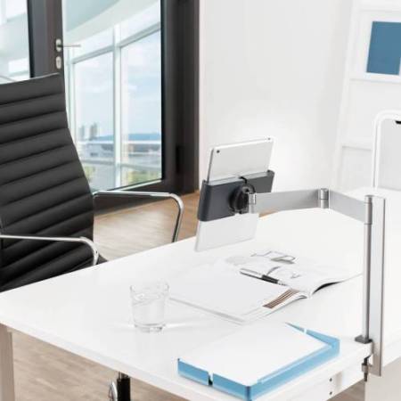 Supporto da tavolo per tablet - morsetto e braccio estensibile - Tablet Holder Table Clamp - da 7" a 13" - Durable