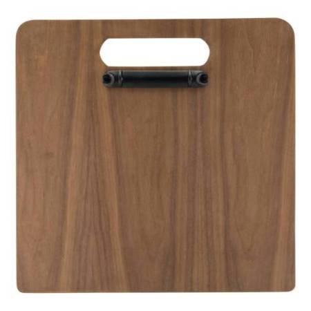 Portamenù a tagliere con anelli Chopping Board - 32 x 24 cm - legno di noce - Securit