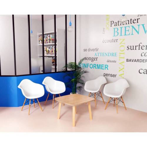 Tavolino attesa Woody - faggio -...