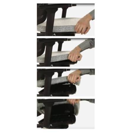 Seduta operativa Hubble Pro Memory HUHUPM - con braccioli regolabili - rosso - Unisit