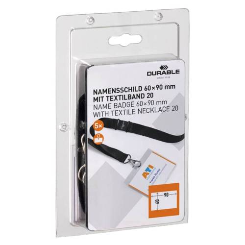 Portanome con cordoncino - 6 x 9 cm -...