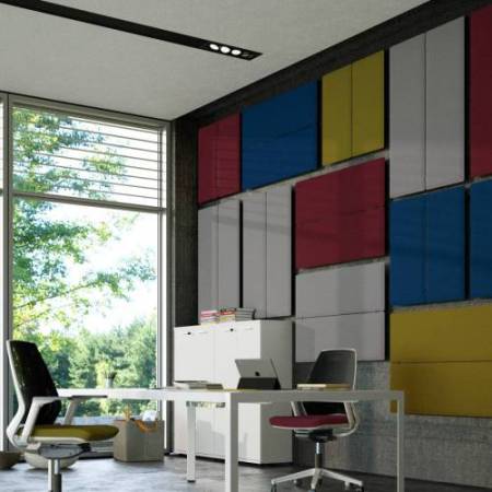 Pannello fonoassorbente Moody - 160 x 40 cm - grigio