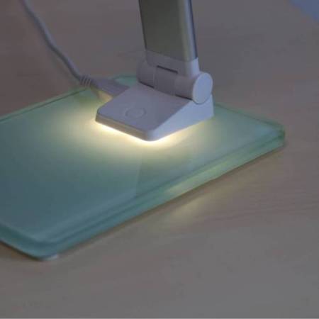 Lampada da tavolo Popy - a led - 6 W - alluminio/vetro - Unilux