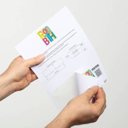 Portanome su foglio A4 - 97 x 86 mm - 120 gr - Durable - conf. 100 fogli