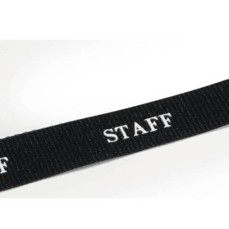 Cordoncini portabadge stampa staff - nero - 44 cm - Durable - conf. 10 pezzi