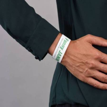 Braccialetti identificativi stampabili - 5 fogli - 10 et/fg - A4 - PE - bianco - Avery