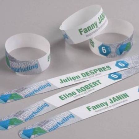 Braccialetti identificativi stampabili - 5 fogli - 10 et/fg - A4 - PE - bianco - Avery