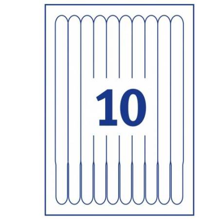 Braccialetti identificativi stampabili - 5 fogli - 10 et/fg - A4 - PE - bianco - Avery