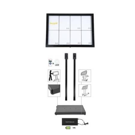 Espositore a LED per esterni - 8 x A4 - Securit