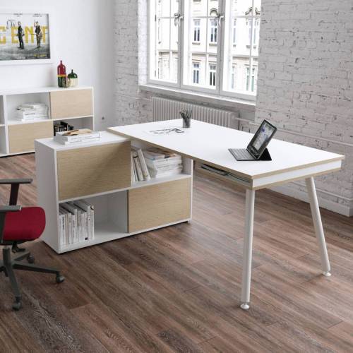 Workstation Midi - gambe in metallo -...