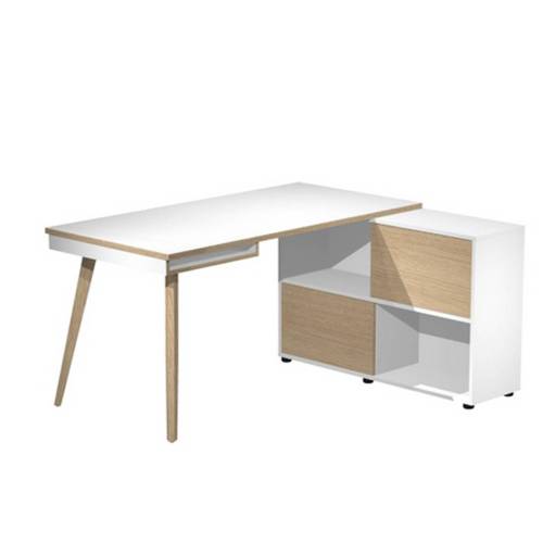 Workstation Maxi - gambe in legno -...