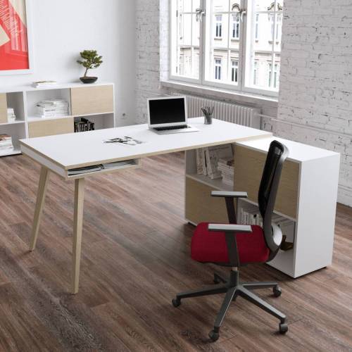 Workstation Maxi - gambe in legno -...