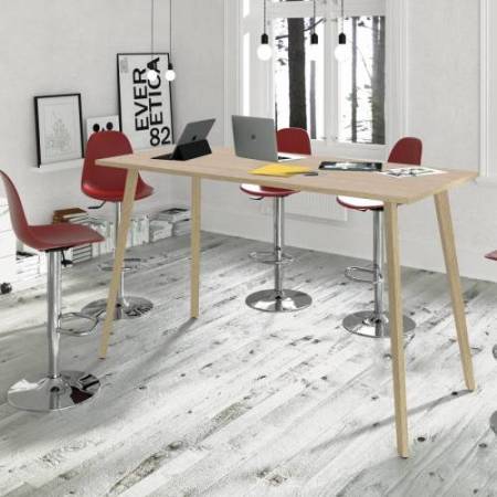 Tavolo alto Woody - 80 x 80 x 105 cm - rovere