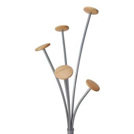 Appendiabiti Festival M - 5 posti - 175 cm - grigio/legno chiaro - Alba