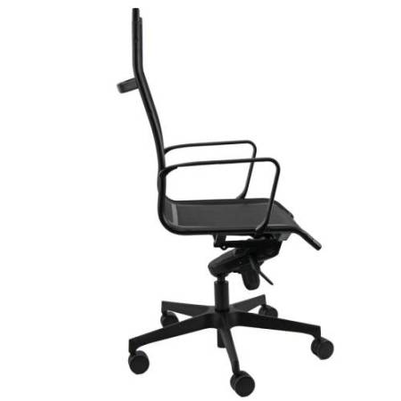 Poltrona direzionale Pollux all black PVP - con braccioli inclusi - nero - Unisit