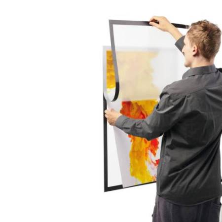 Cornice adesiva Duraframe Poster A1 - 59,4 x 84,1 cm - argento - Durable