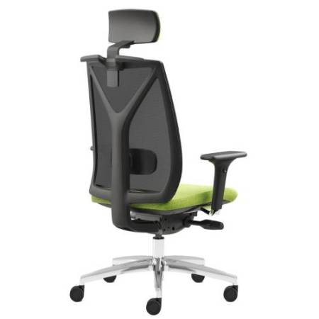 Poltrona semidirezionale Velia VEAPG - con braccioli regolabili e poggiatesta - verde mela - Unisit