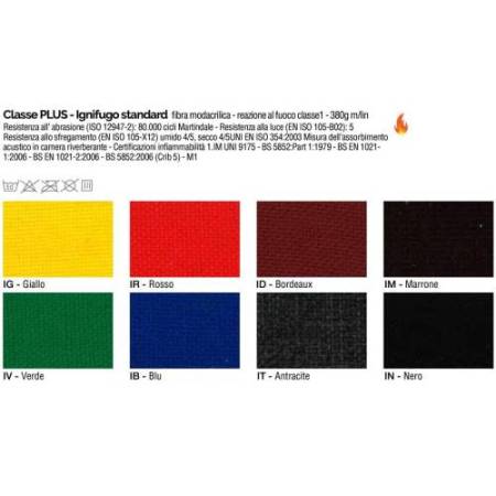 Poltrona semidirezionale Larissa LR1S - con braccioli regolabili - rosso - Unisit