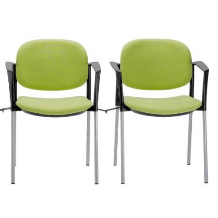Poltroncina visitatore Step SPBSBR - con braccioli inclusi - verde - Unisit