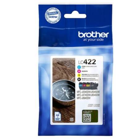 Brother - Kit Cartucce - Nero/ Ciano/Magenta/Giallo - LC422VAL  - 550 pag