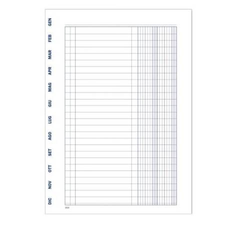 Scadenzario spiralato Gennaio/Dicembre - 24 x 17 cm - 8 fogli - Data Ufficio