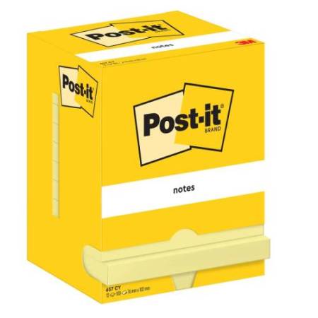 Blocco foglietti - 657 - 76 x 102 mm - giallo Canary - 100 fogli - Post-it