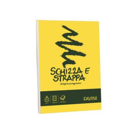 Blocco Schizza & Strappa - A5 - 150 x 210mm - 50gr - 150 fogli - Favini