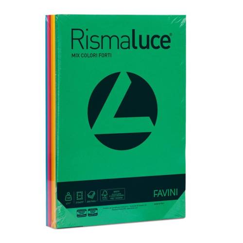 Carta Rismaluce - A4 - 140 gr - mix 6...