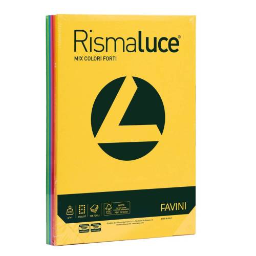 Carta Rismaluce - A4 - 200 gr - mix 8...