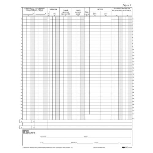 Registro Iva corrispettivi - 31 x...