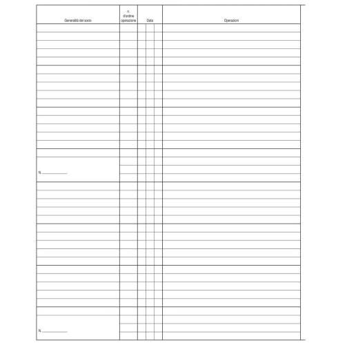 Registro libro soci SPA/SRL - 31 x...