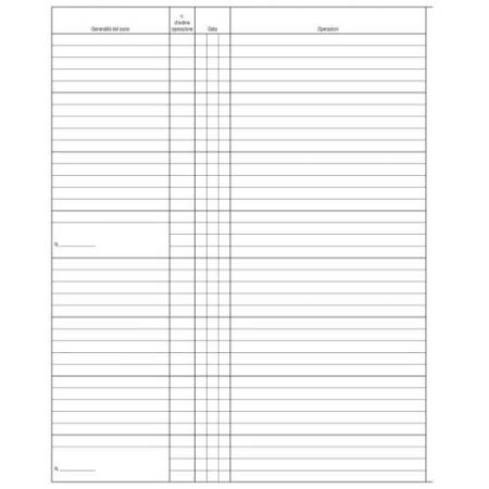 Registro libro soci SPA/SRL - 31 x 24,5 - 47pg - numerate - Edipro