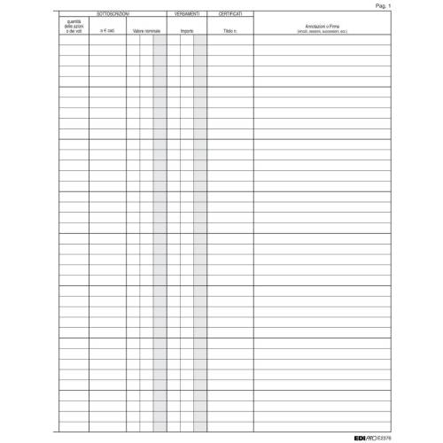 Registro libro soci SPA/SRL - 31 x...