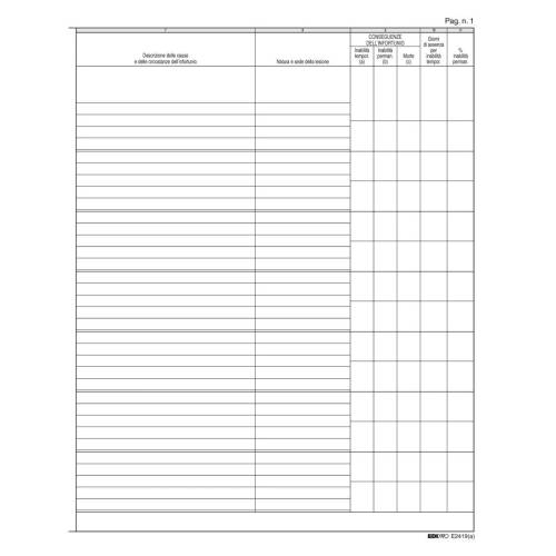 Registro infortuni - 31 x 24,5cm - 15...