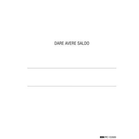 Registro dare/avere/saldo - 24 x 17cm - 100 fogli - Edipro