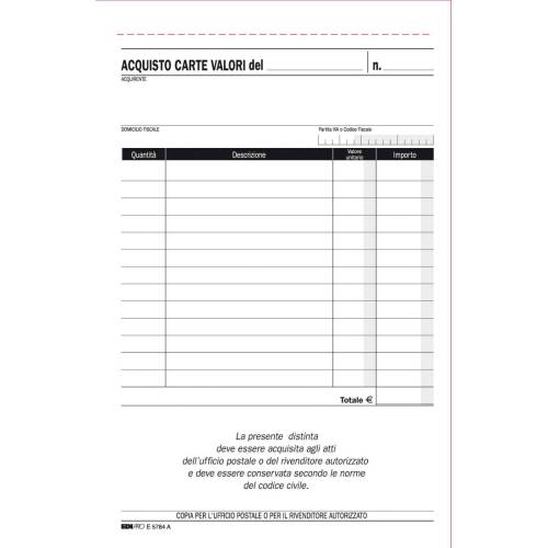 Blocco acquisto valori bollati -...