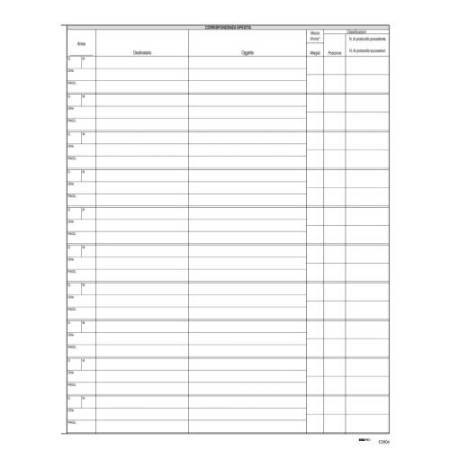 Registro corrispondenza arrivo/partenza - 31 x 24 cm - 50 fogli - Edipro