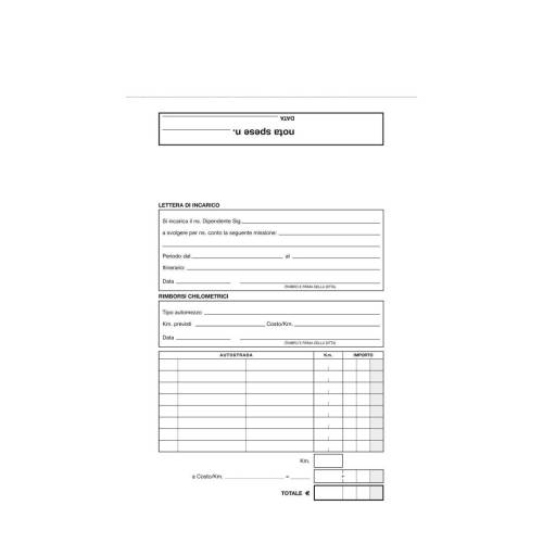 Blocco buste nota spese - 28 x 15cm -...