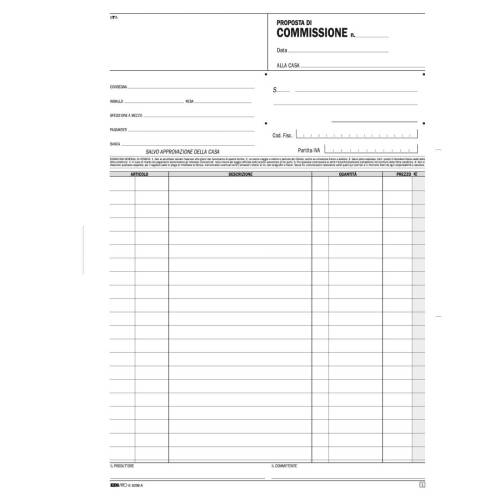 Blocco copia commissioni - 50 fogli 2...