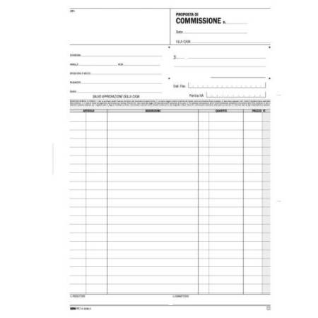 Blocco copia commissioni - 50 fogli 2 copie autoricalcanti - 29,7 x 21cm - Edipro