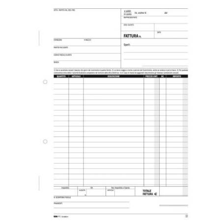 Blocco fatture 1 aliquota Iva - 50/50 fogli autoricalcanti - 29,7 x 21cm - Edipro